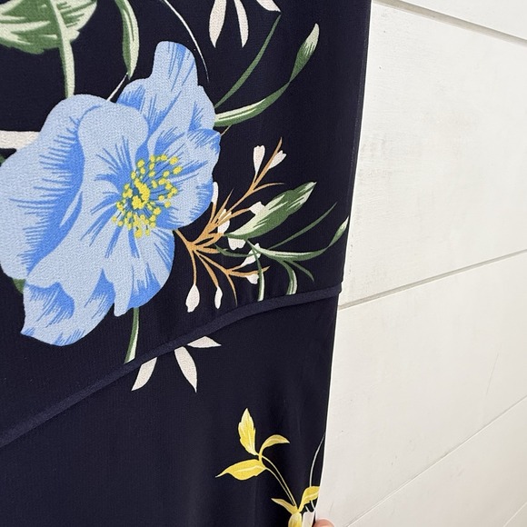 HOBBS‎ LONDON CARLY MIDI FLORAL DRESS Navy Sleeveless Tea Brunch Wedding Women 4 - Picture 8 of 16